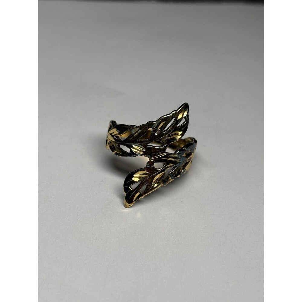 Sterling Silver 925 Leaf Crown Ring Unique Women’s Jewelry Size 7.75